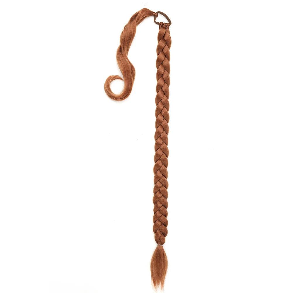 Long Braided Ponytail Extension with Elastic Tie Long Straight - ARI