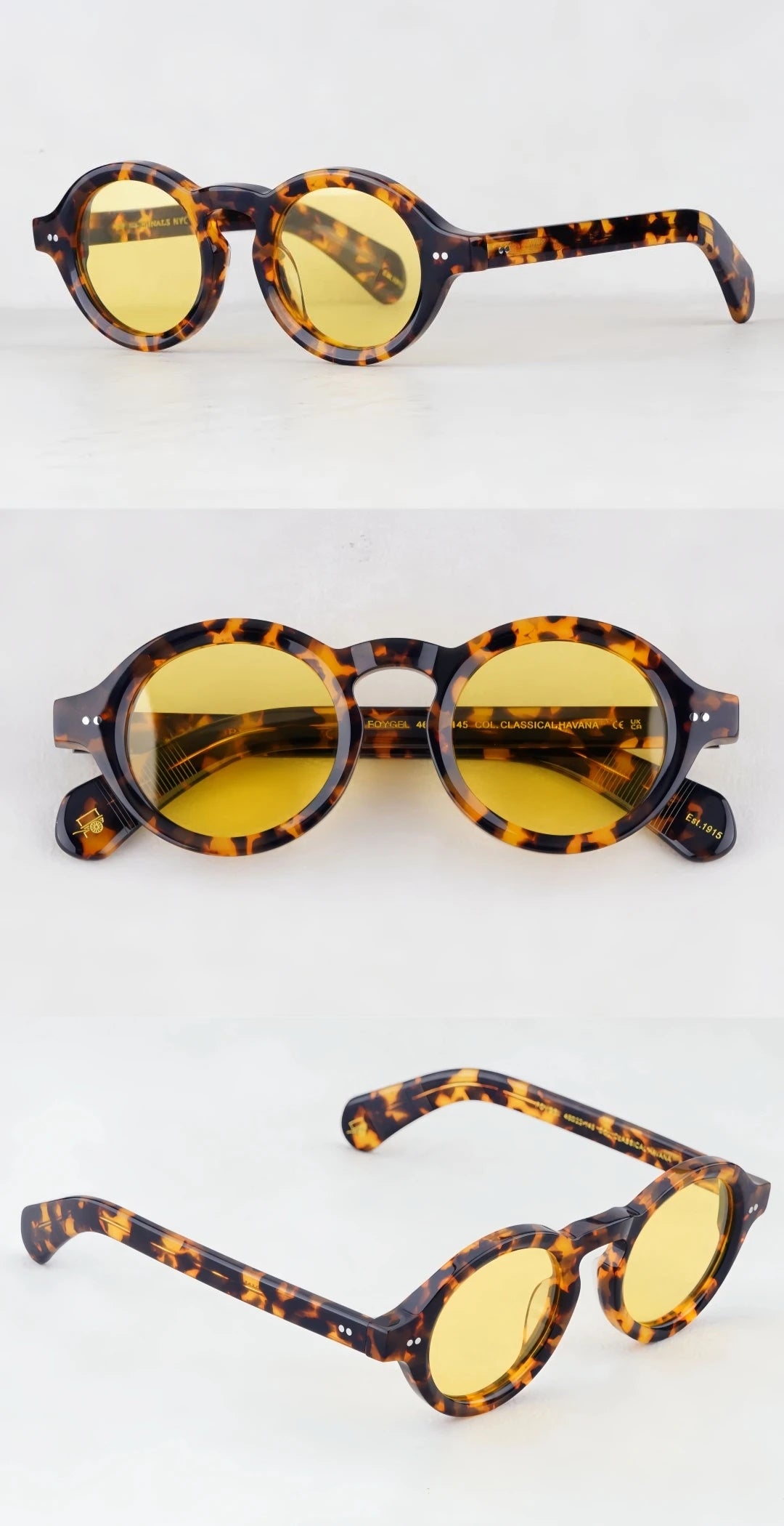 Mascot 1918 Solid thick  Round Style sunglasses