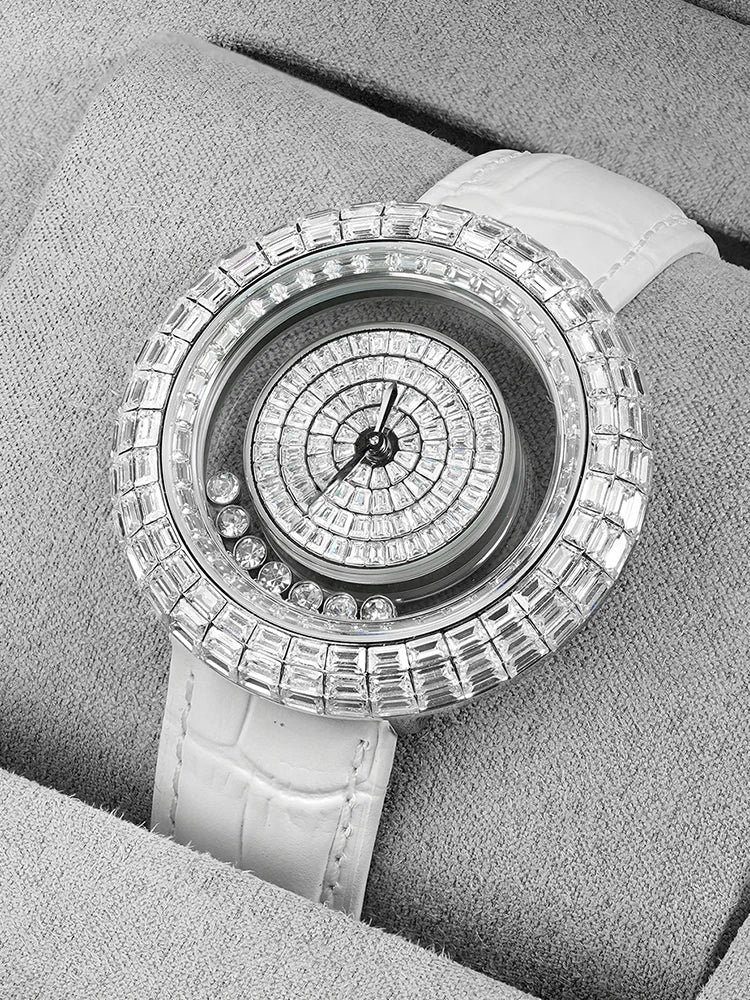 Women fashion crystal quartz wristwatch elegant bracelet ladies gift