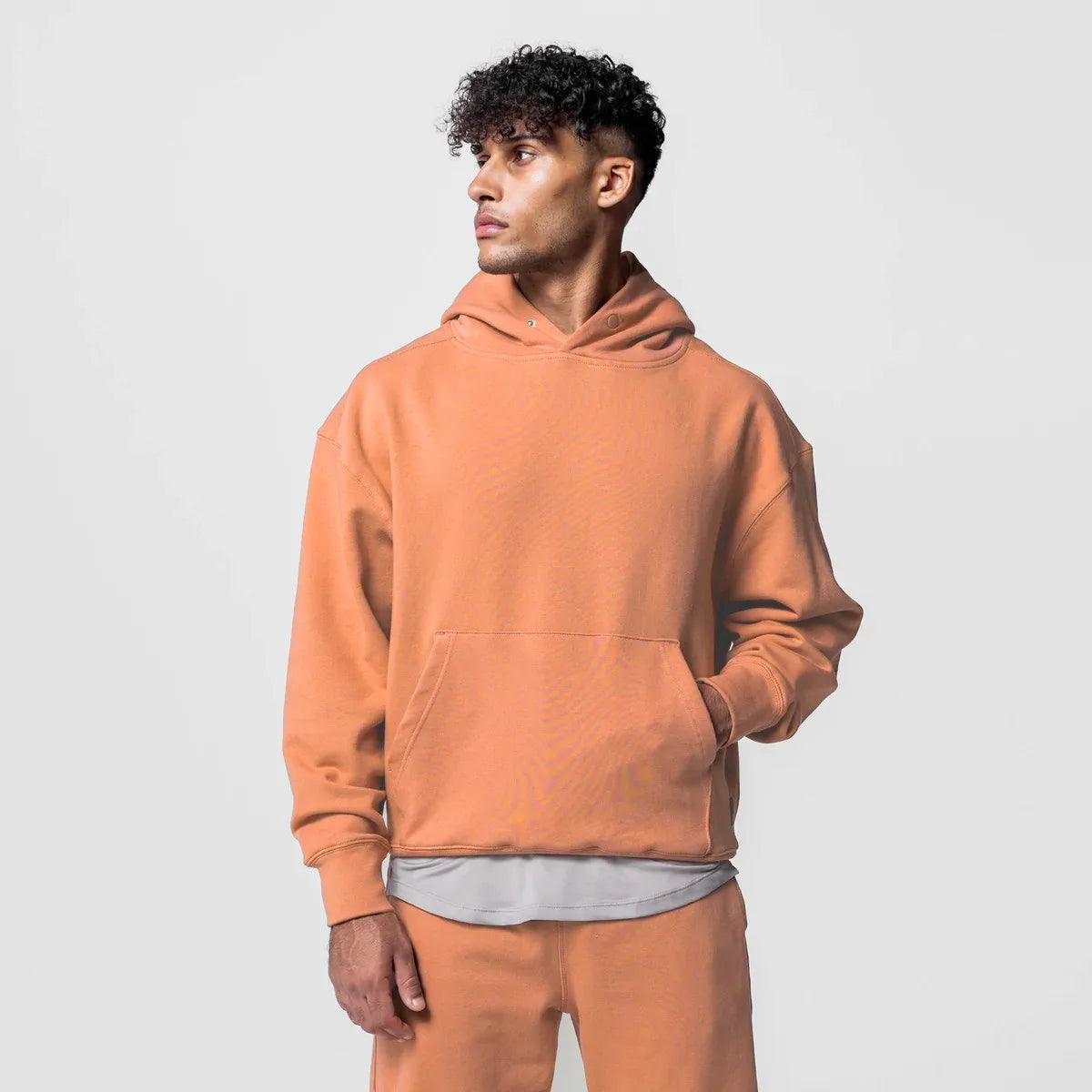 heavyweight cotton hoodie loose fitting amazing street style - ARI