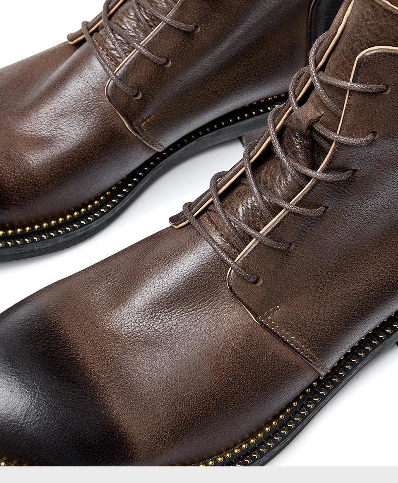 Handmade, high-quality, soft cow leather boots in British style. - ARI