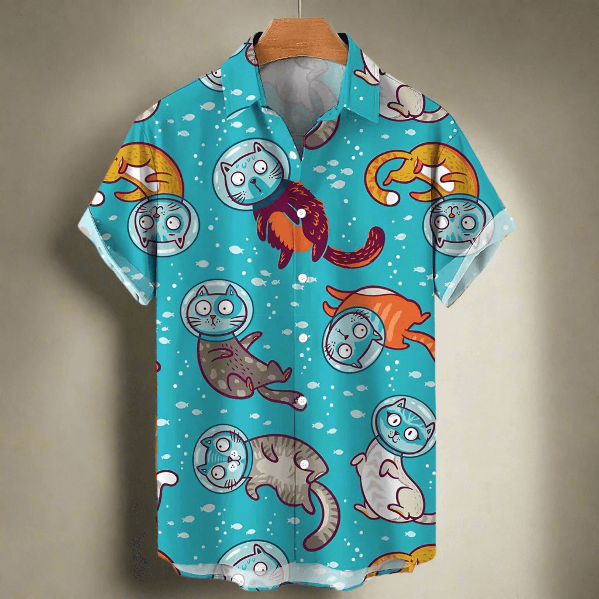 shirt designs of Cartoon animal cat print anime vintage clothing - ARI