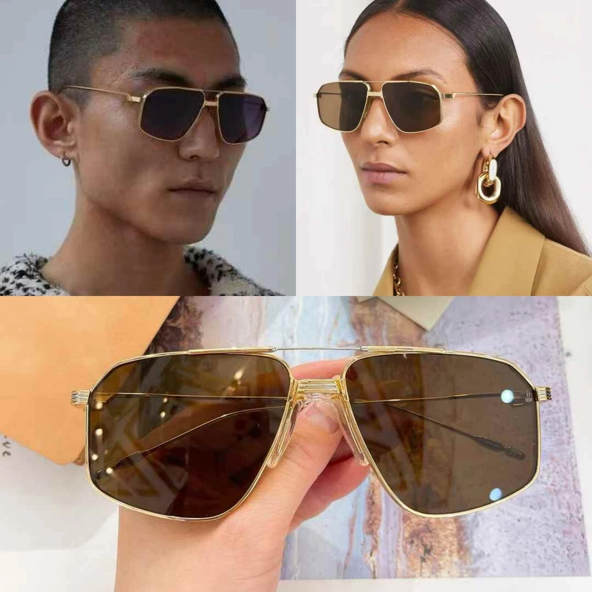JMM sunglasses JAGGER ultralight titanium square style