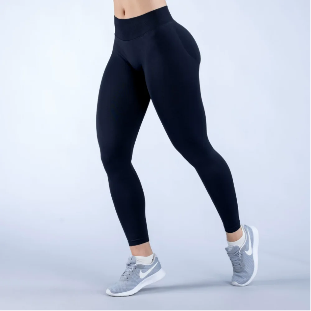 Leggings women high quality low ribbed fitness stretch fitness tights