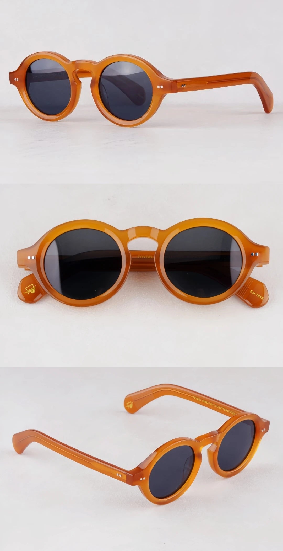 Mascot 1918 Solid thick  Round Style sunglasses