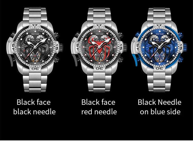 REEF TIGER design sport automatic watch spider dial - ARI
