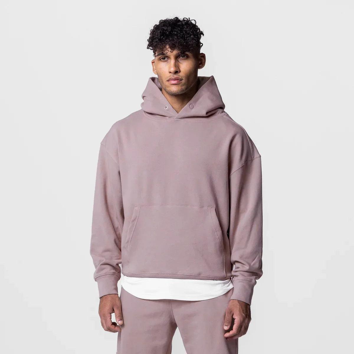 heavyweight cotton hoodie loose fitting amazing street style - ARI