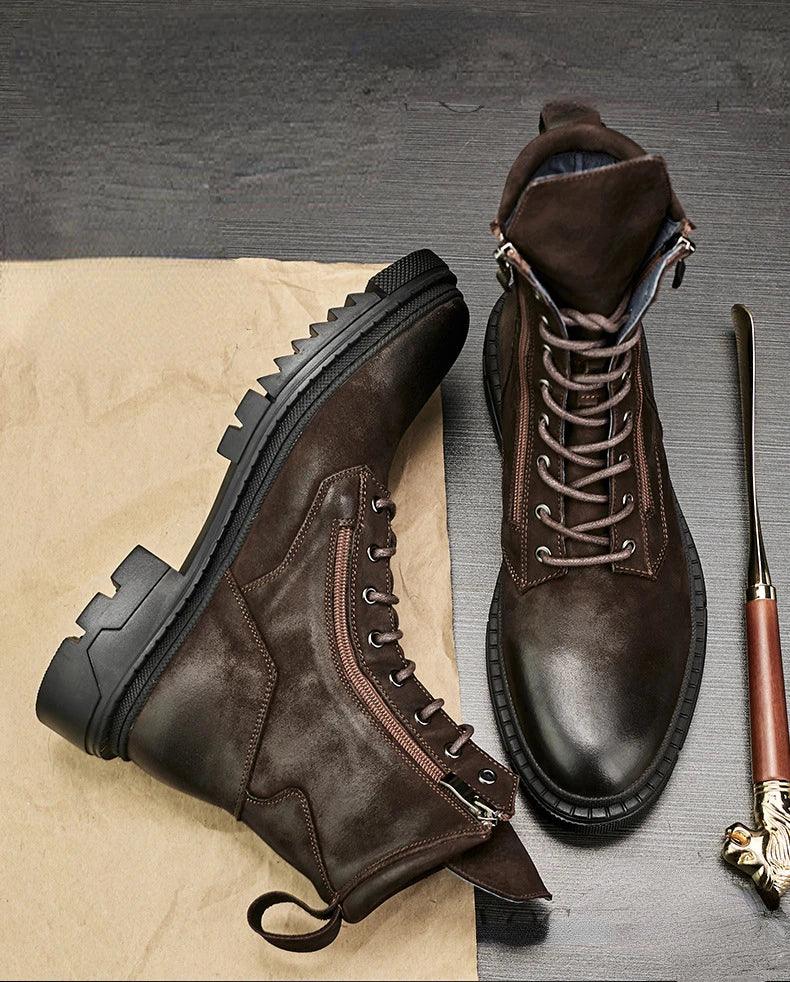 Italian boots made from luxury genuine leather. Designer fashion, handmade. - ARI