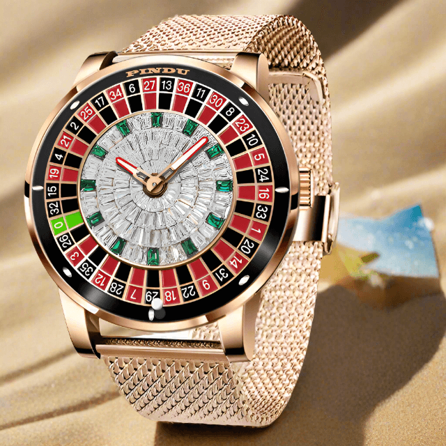 PINDU Design NH35A Movement Watch Rotating Dial Las Vegas Automatic Watch Men Diamond - ARI