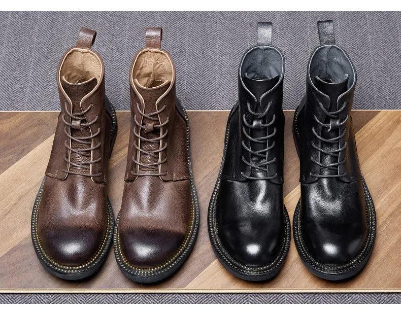 Handmade, high-quality, soft cow leather boots in British style. - ARI