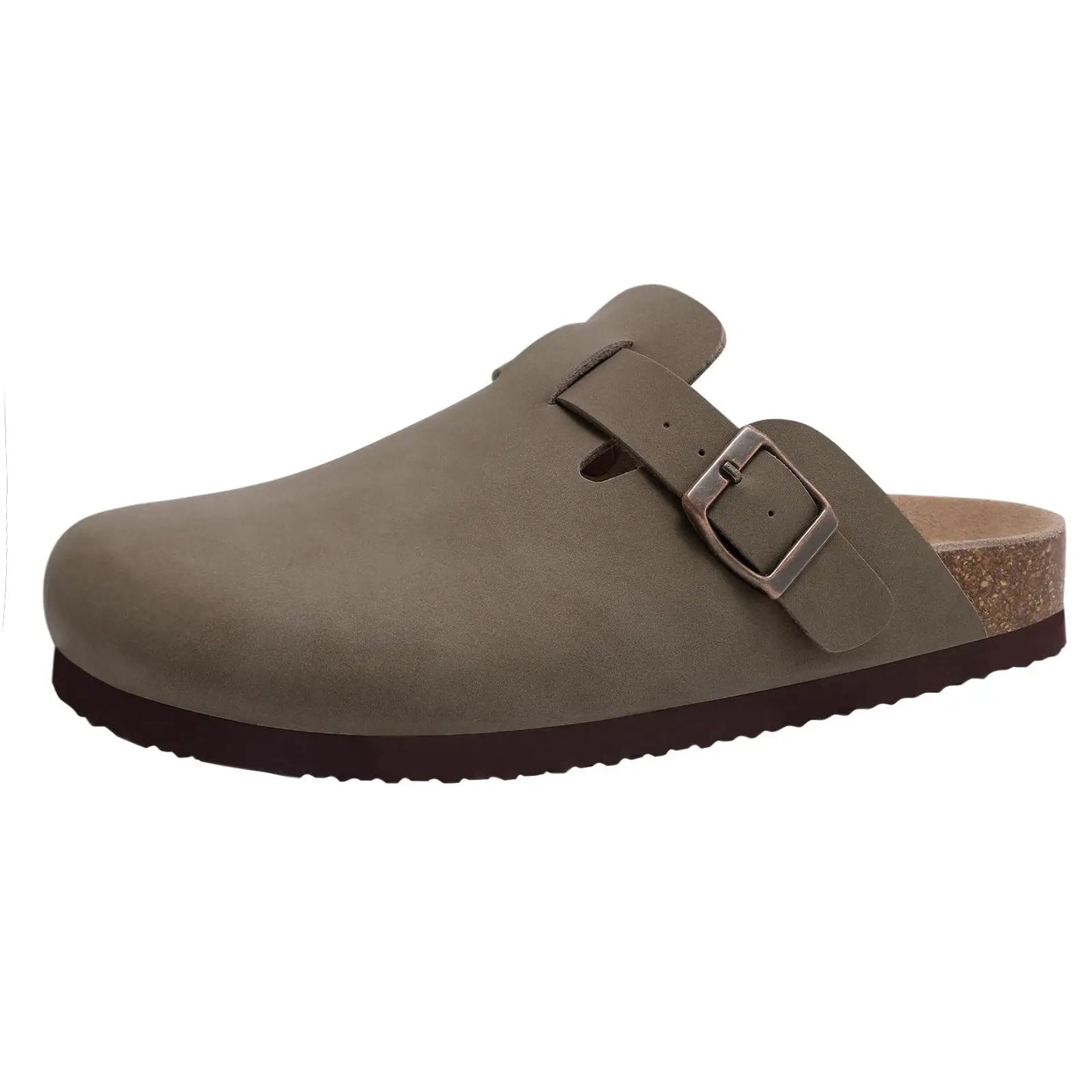 Kidmi soft leather adjustable buckle slipper