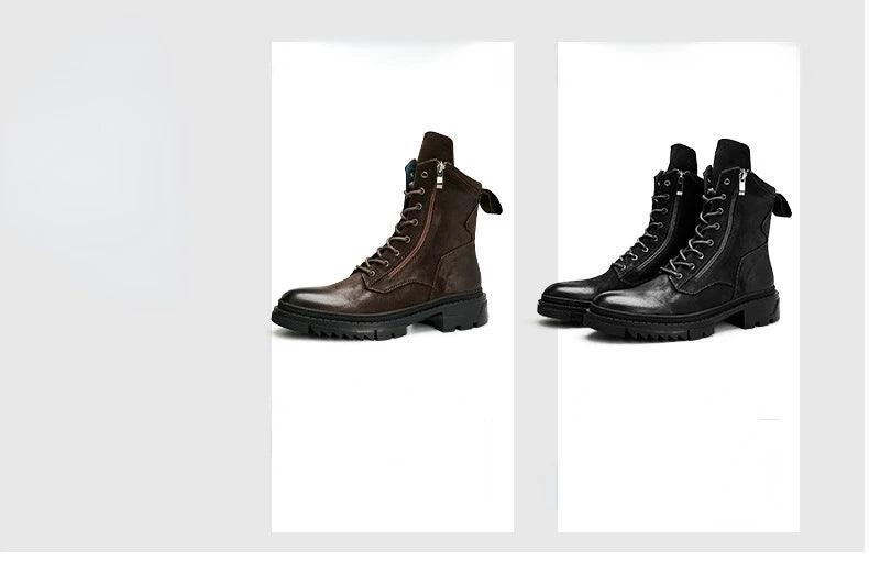 Italian boots made from luxury genuine leather. Designer fashion, handmade. - ARI