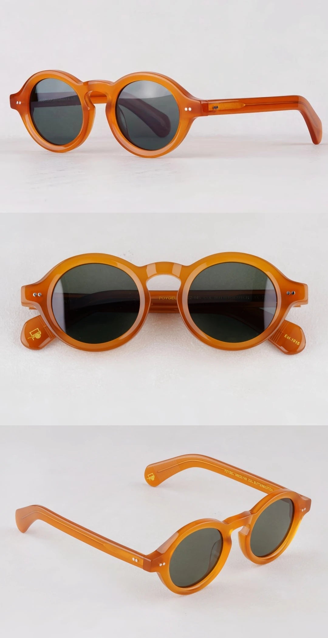 Mascot 1918 Solid thick  Round Style sunglasses