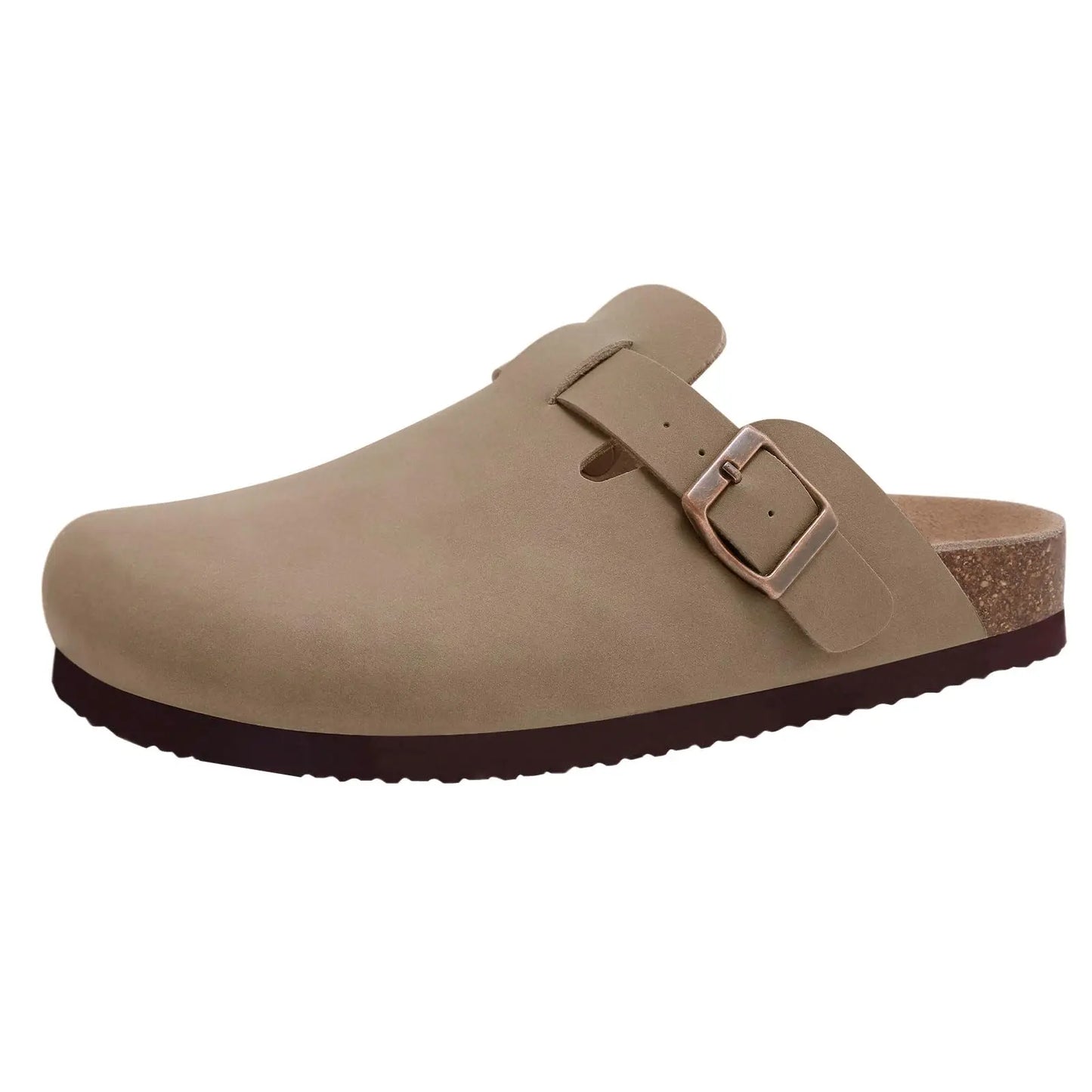 Kidmi soft leather adjustable buckle slipper