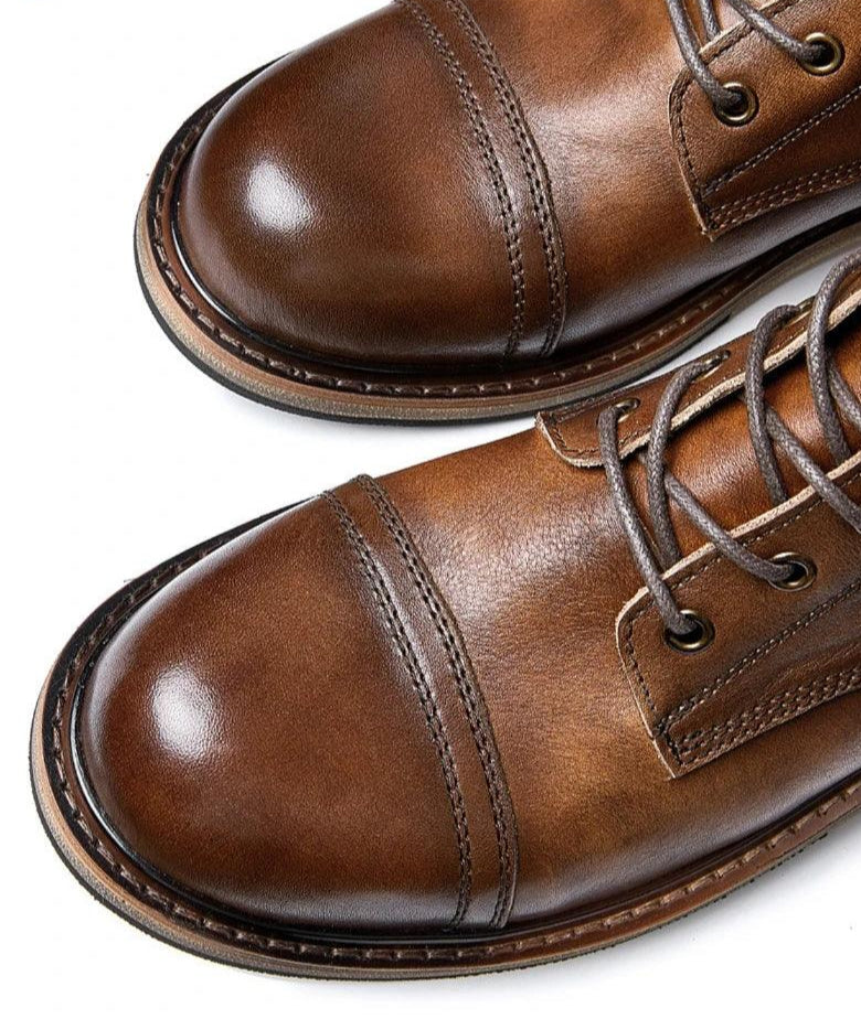 Mens Genuine Leather Boots Handmade Quality Comfortable - ARI