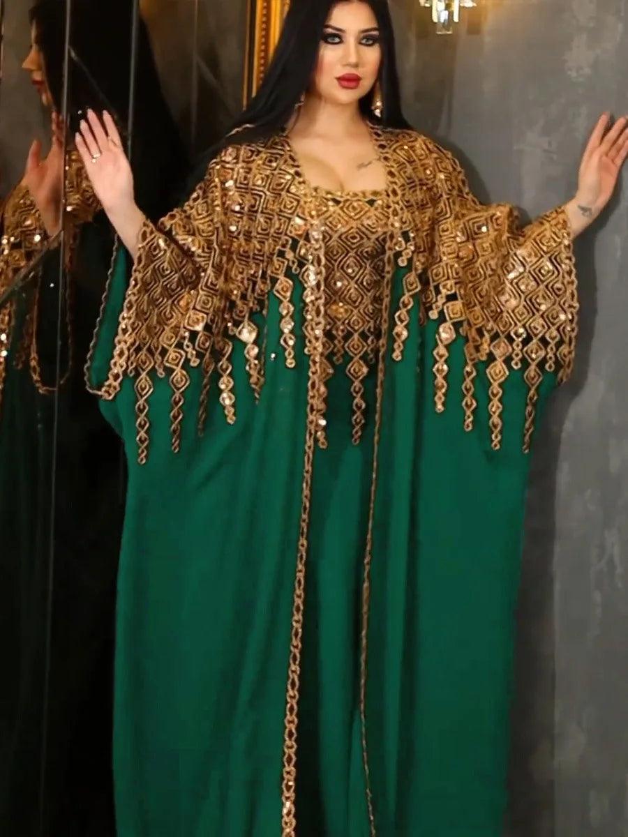 Muslim girls two-piece dress traditional festival dress - ARI