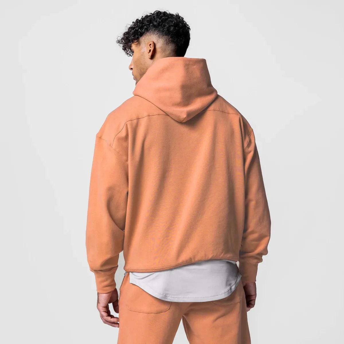 heavyweight cotton hoodie loose fitting amazing street style - ARI