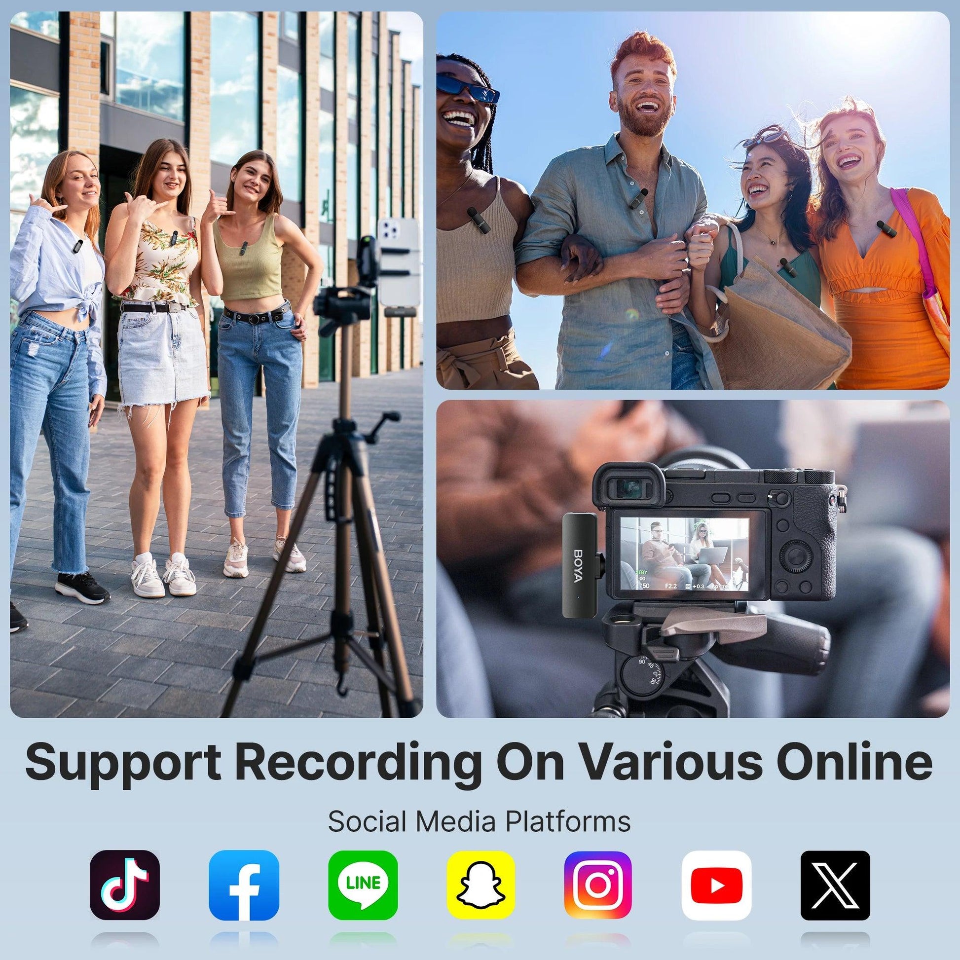 BOYA-V4U wireless microphone for phone & pc video recording live streaming - ARI