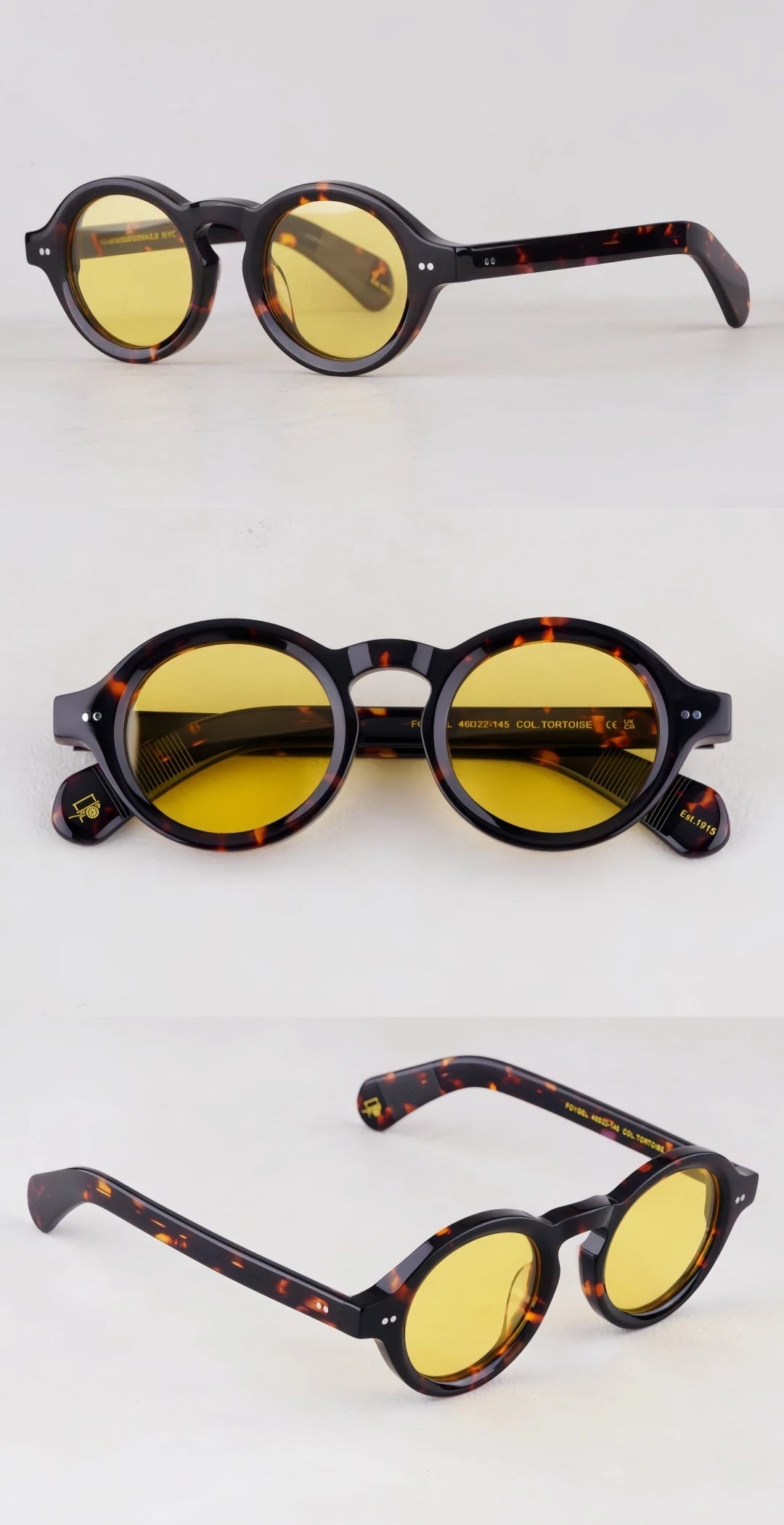 Mascot 1918 Solid thick  Round Style sunglasses