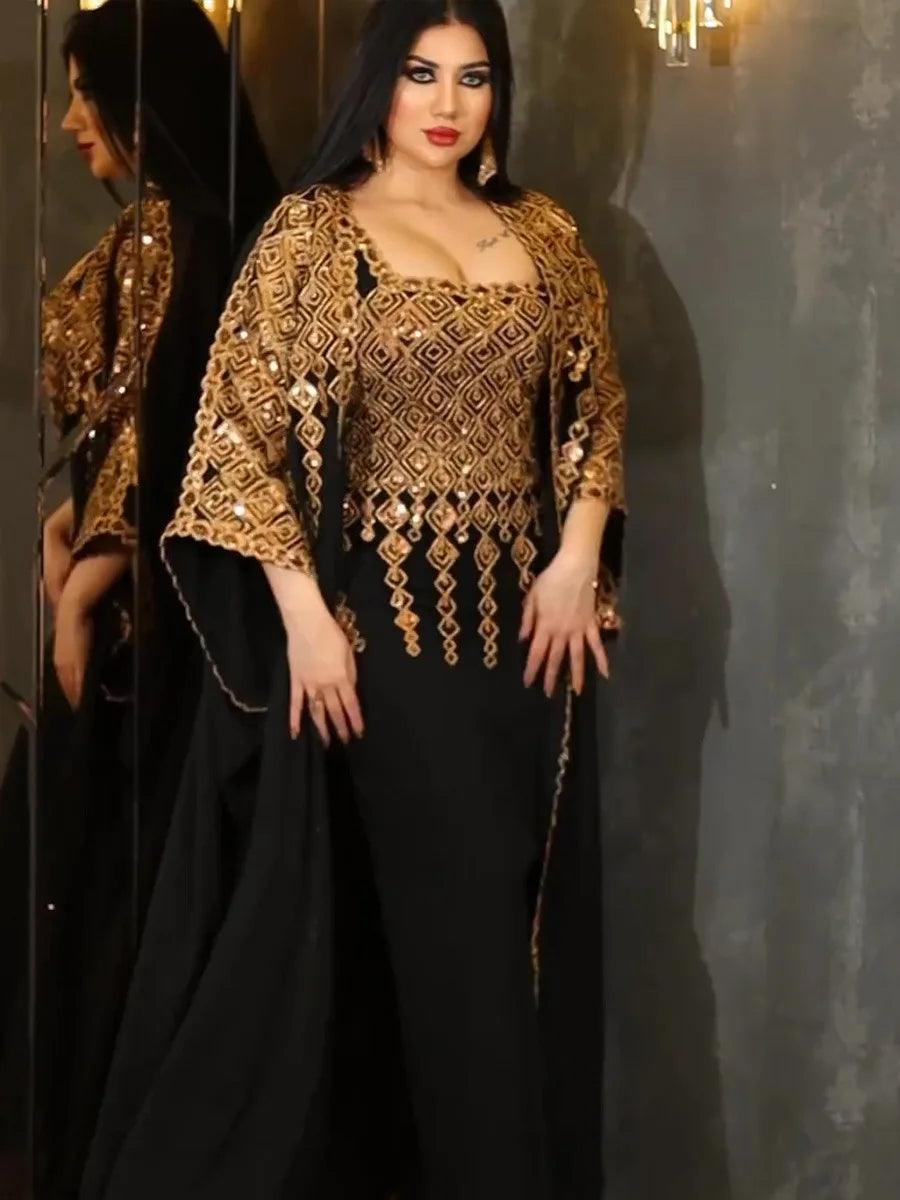 Muslim girls two-piece dress traditional festival dress - ARI