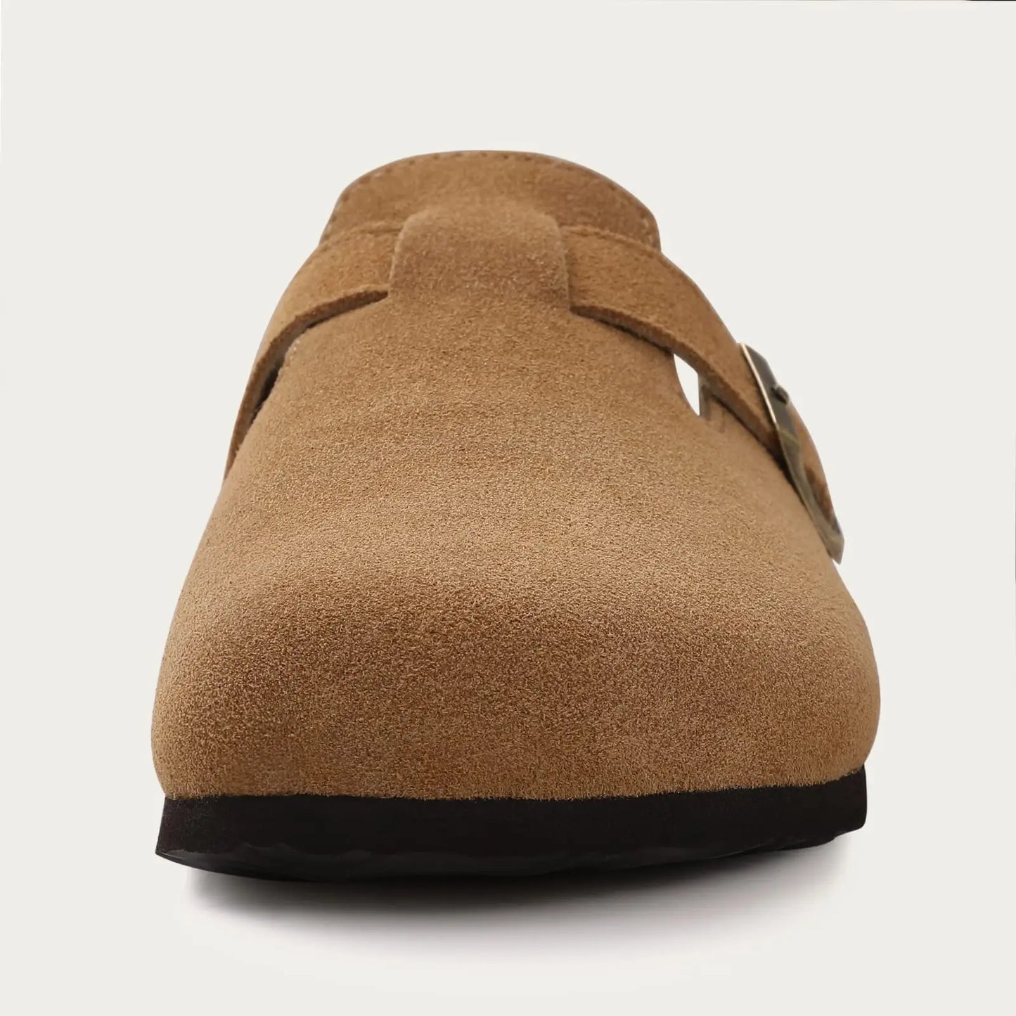 Kidmi soft leather adjustable buckle slipper
