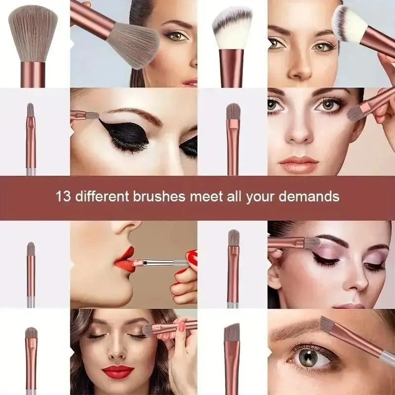 makeup brush set soft fluffy professional cosmetic tool - ARI