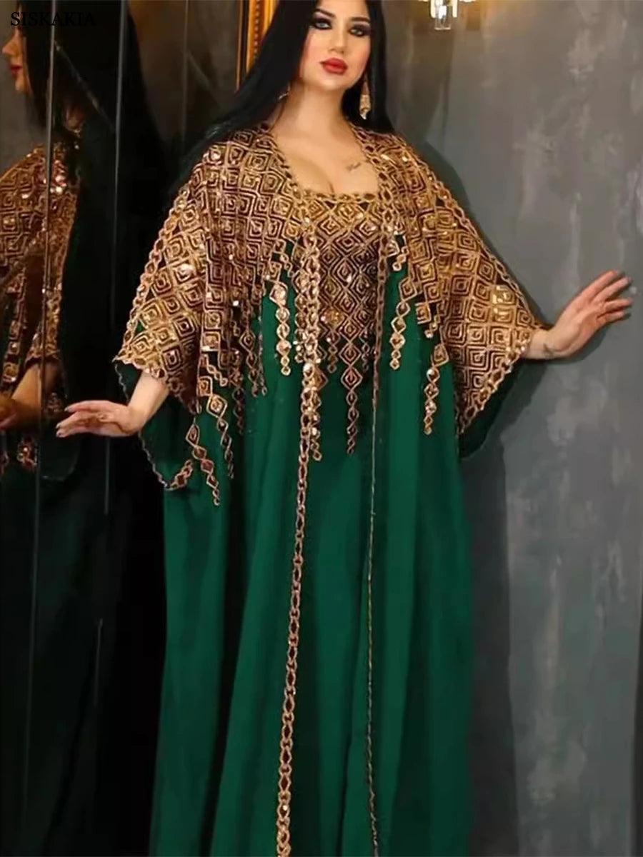 Muslim girls two-piece dress traditional festival dress - ARI