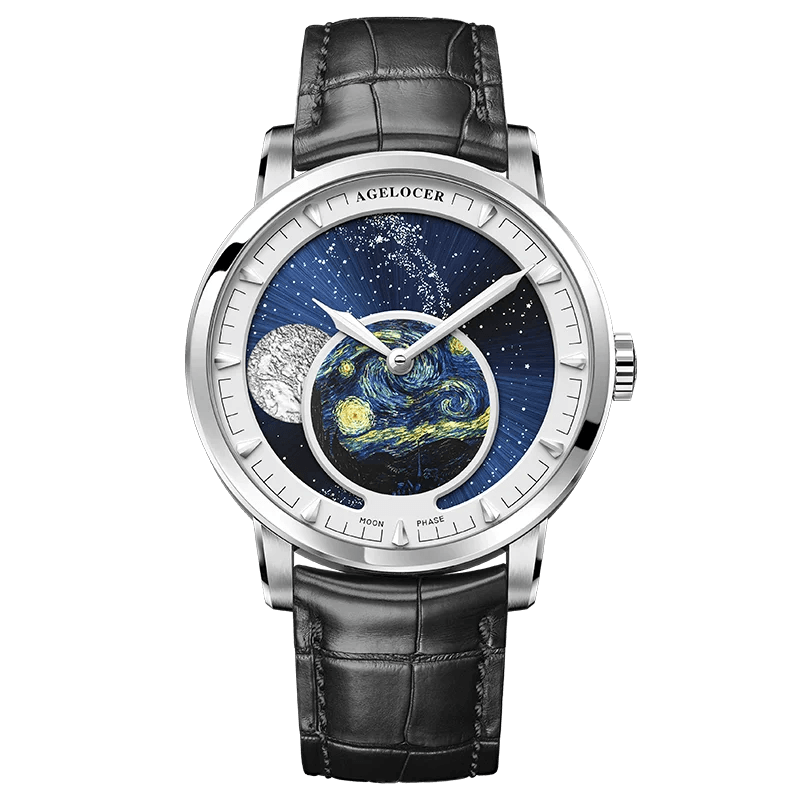 AGELOCER Original Astronomer luxury automatic moon phase watch - ARI