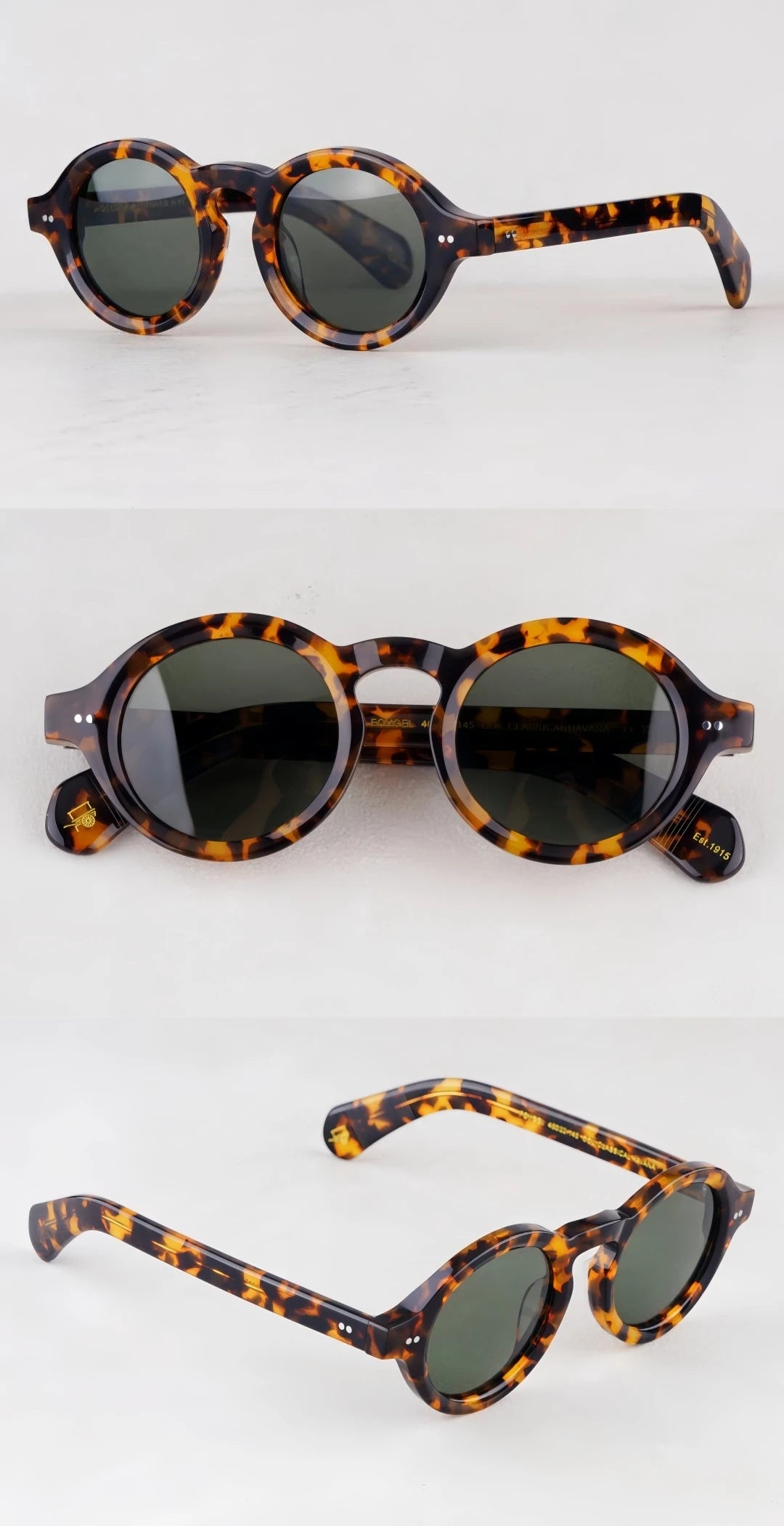 Mascot 1918 Solid thick  Round Style sunglasses