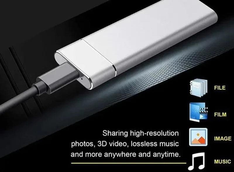 64 TB external hard drive high speed mini portable external ssd for laptops desktop phones - ARI