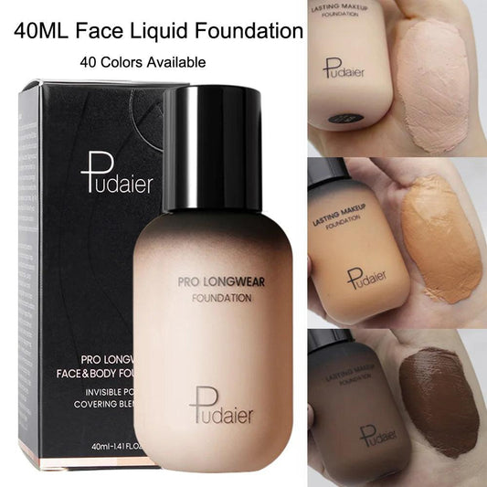 face liquid foundation full concealer makeup waterproof base brighten whitening cover dark circle - ARI