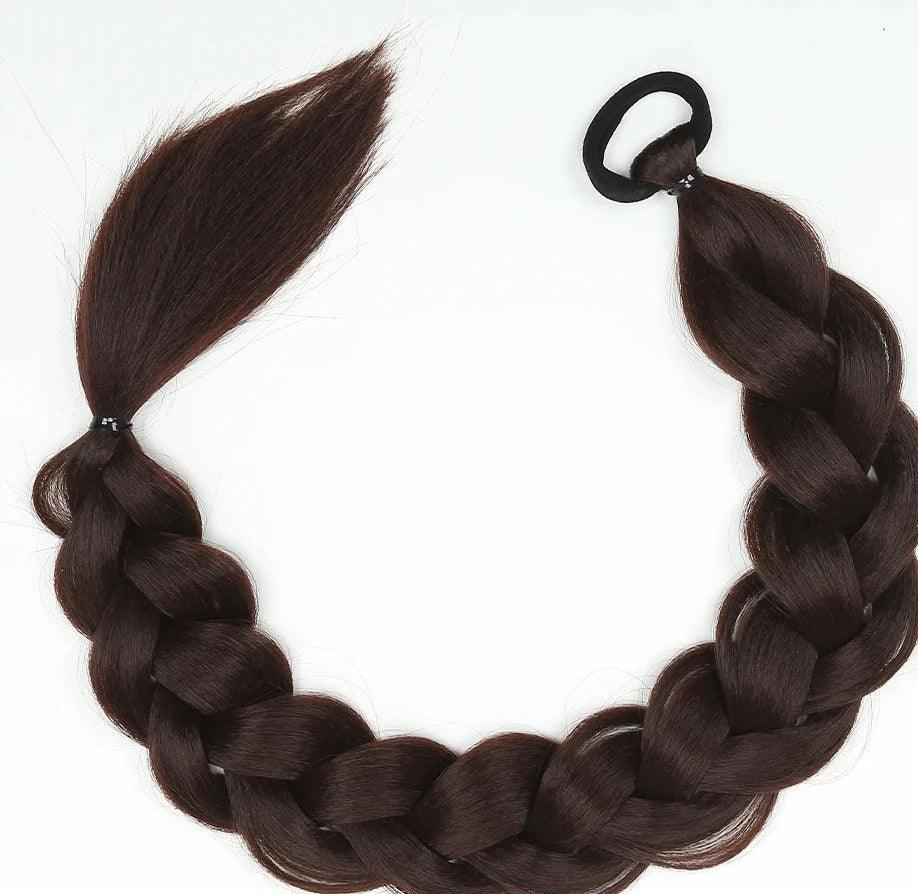 Synthetic long twist braid ponytail extensions with rubber band for women. Perfect for daily use - ARI
