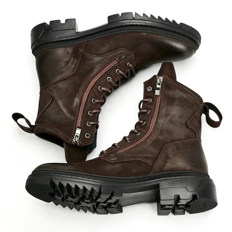 Italian boots made from luxury genuine leather. Designer fashion, handmade. - ARI