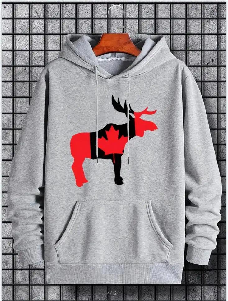 Hoodies leaf canada casual pullover casual & sporty - ARI