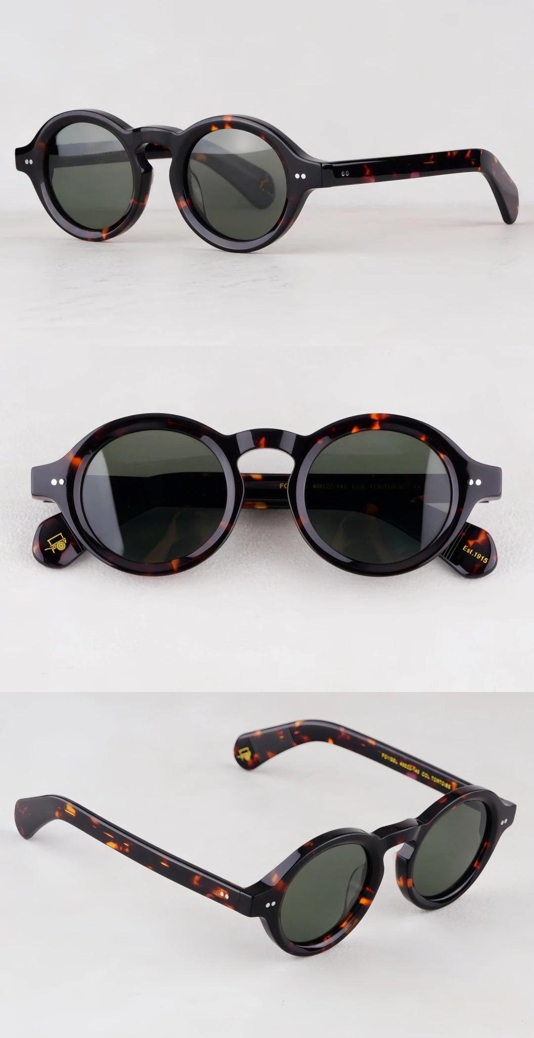 Mascot 1918 Solid thick  Round Style sunglasses