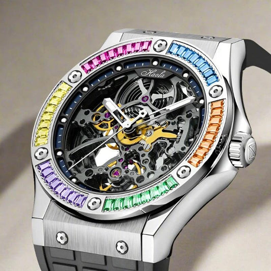 Haofa skeleton watch,Luxury automatic mechanical - ARI