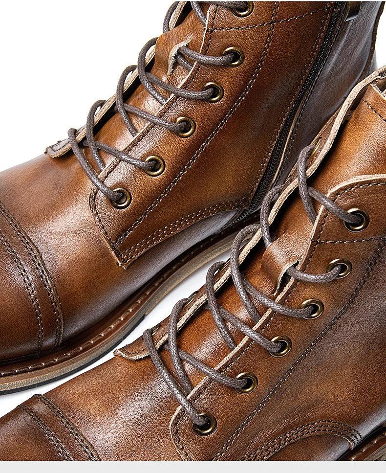 Mens Genuine Leather Boots Handmade Quality Comfortable - ARI