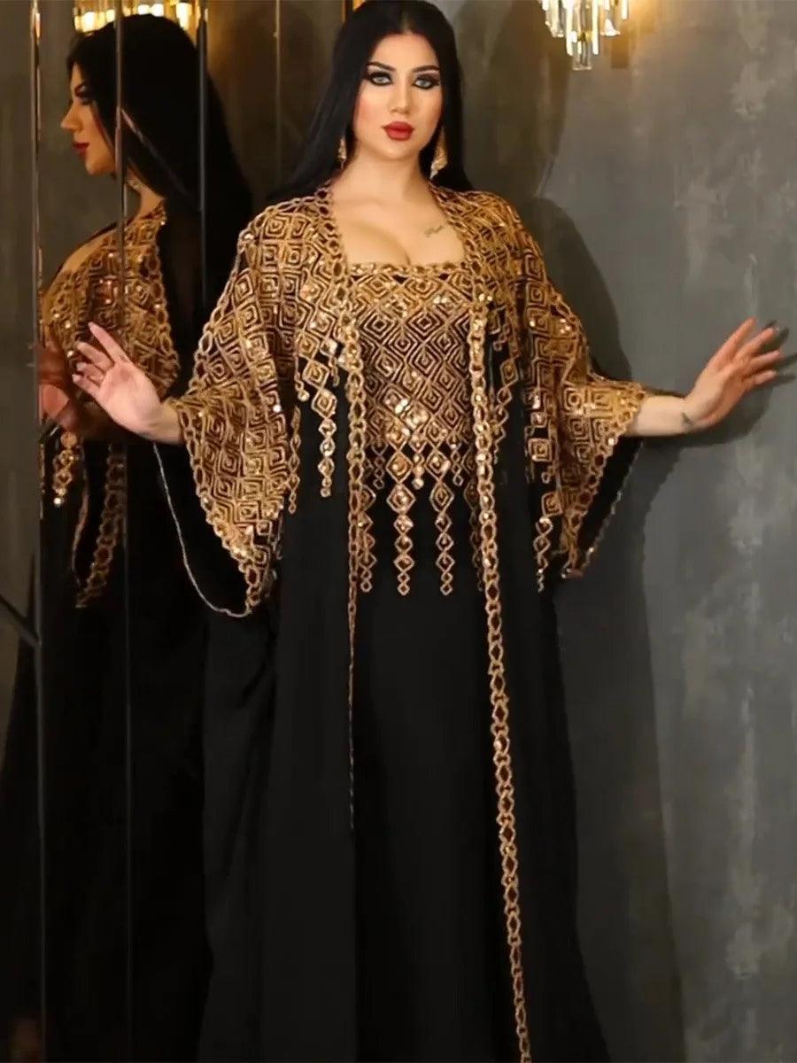 Muslim girls two-piece dress traditional festival dress - ARI