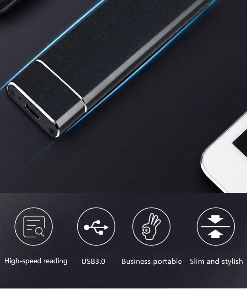 64 TB external hard drive high speed mini portable external ssd for laptops desktop phones - ARI