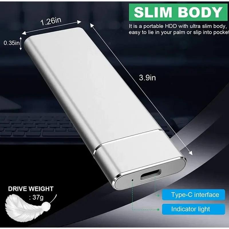 64 TB external hard drive high speed mini portable external ssd for laptops desktop phones - ARI