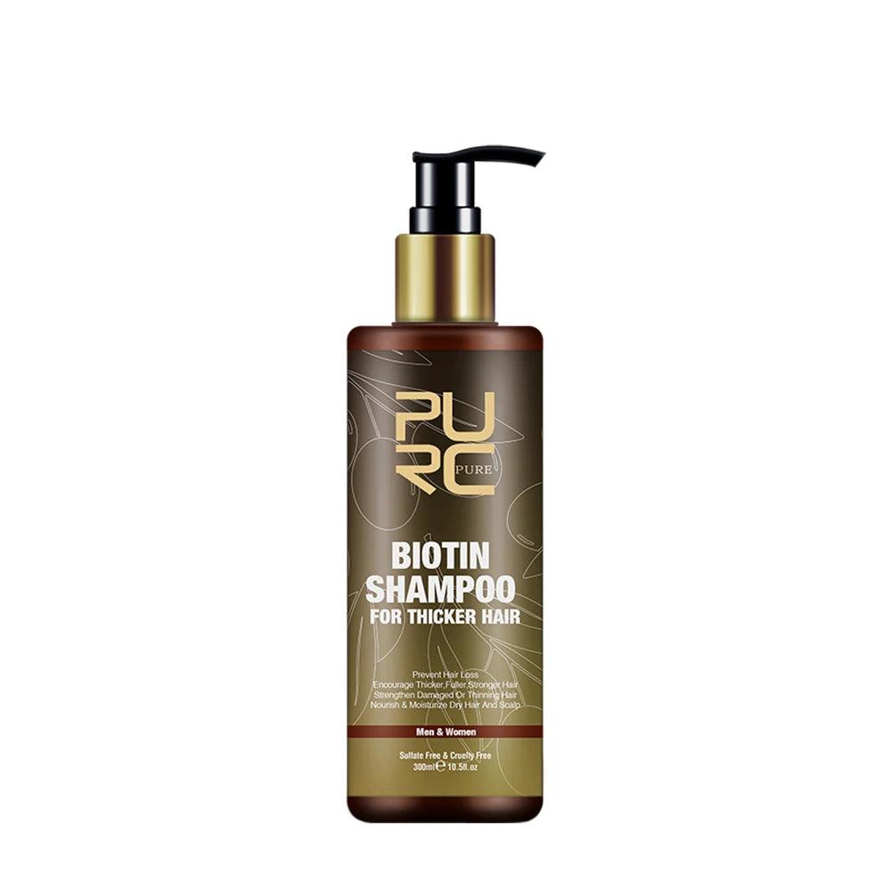 PURC,Biotin fast hair growth oil shampoo conditioner set anti hair loss - ARI