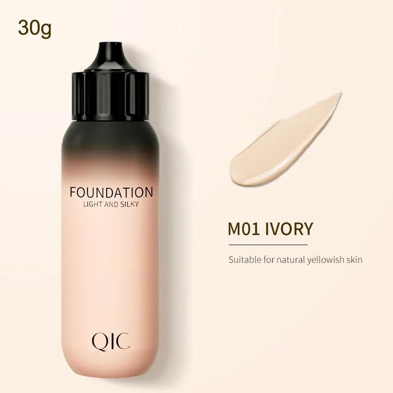 face liquid foundation full concealer makeup waterproof base brighten whitening cover dark circle - ARI