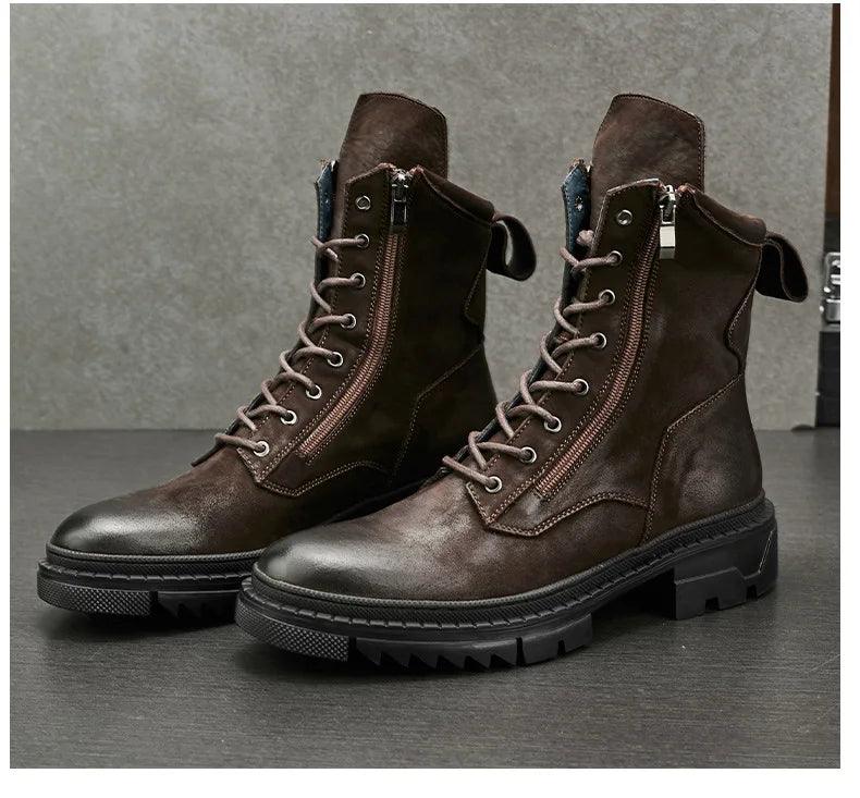 Italian boots made from luxury genuine leather. Designer fashion, handmade. - ARI