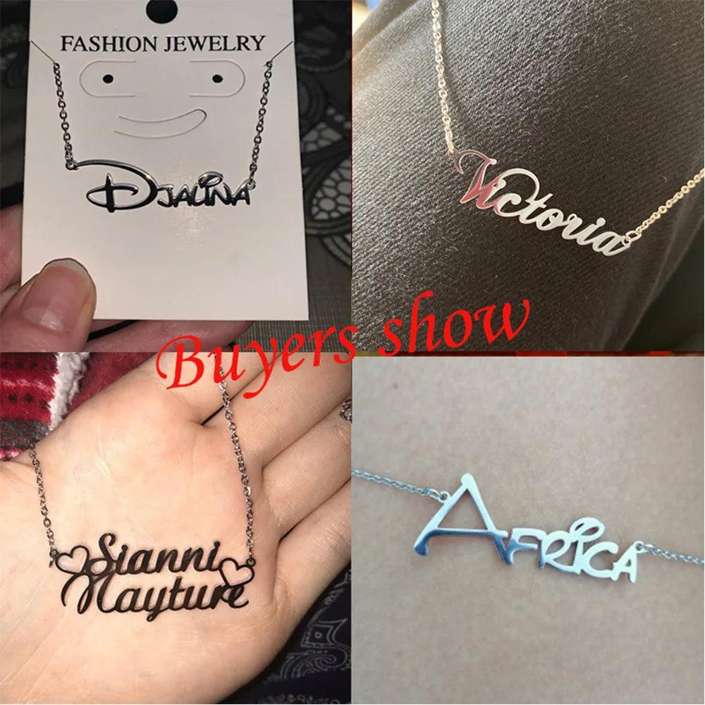 your name on Necklace Stainless Steel Jewelry - ARI