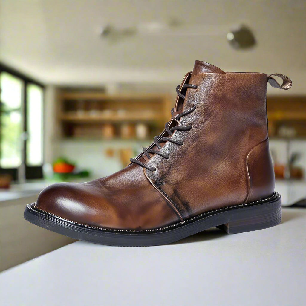 Handmade, high-quality, soft cow leather boots in British style. - ARI
