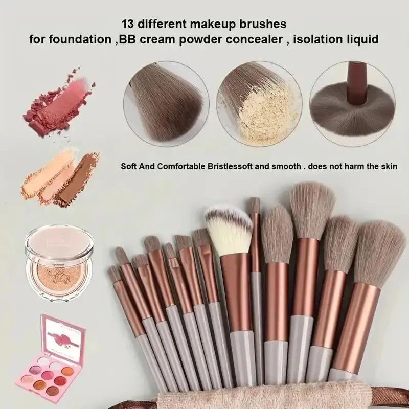 makeup brush set soft fluffy professional cosmetic tool - ARI
