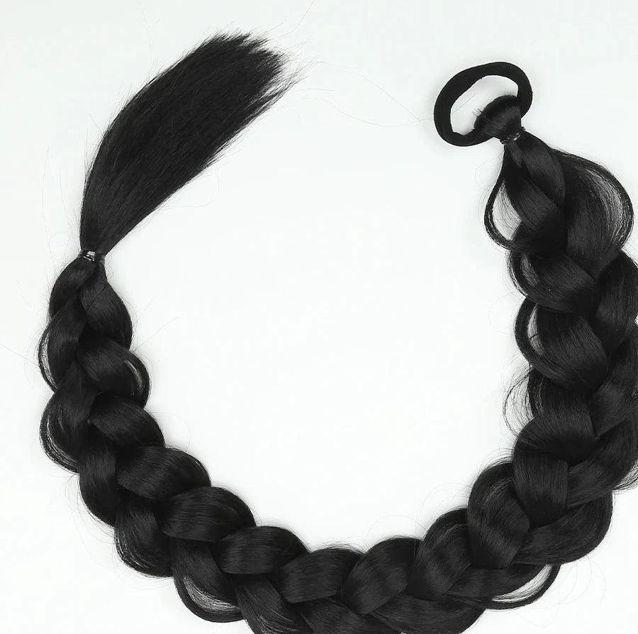 Synthetic long twist braid ponytail extensions with rubber band for women. Perfect for daily use - ARI