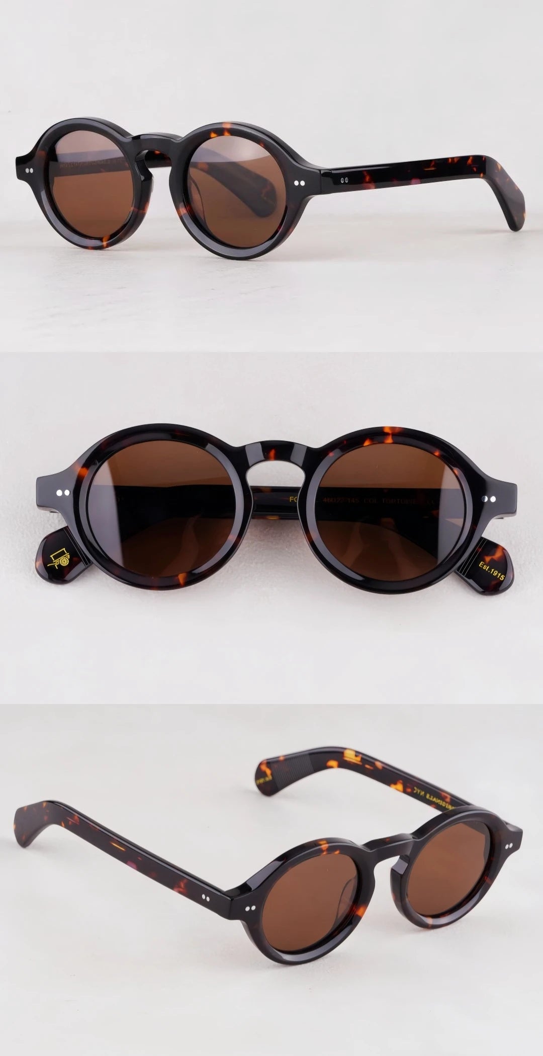 Mascot 1918 Solid thick  Round Style sunglasses