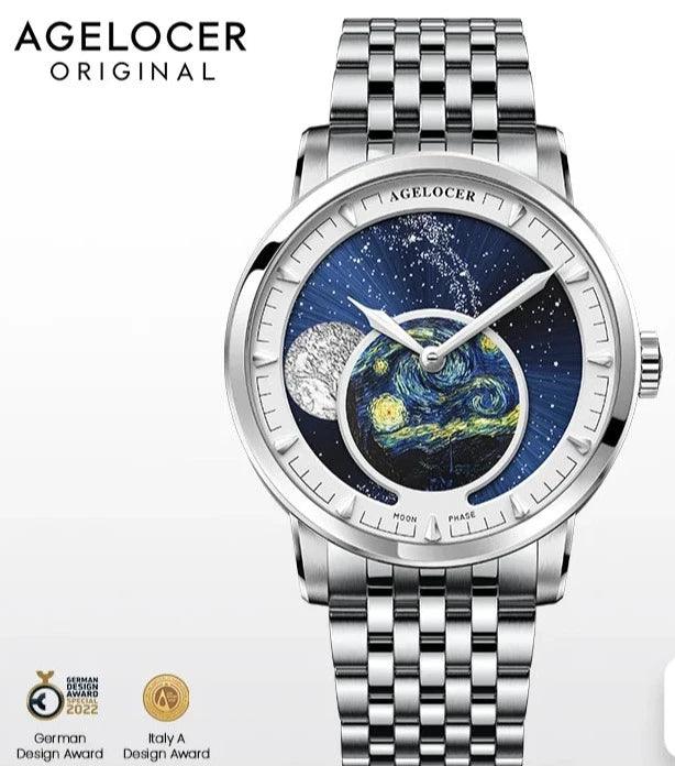 AGELOCER Original Astronomer luxury automatic moon phase watch - ARI
