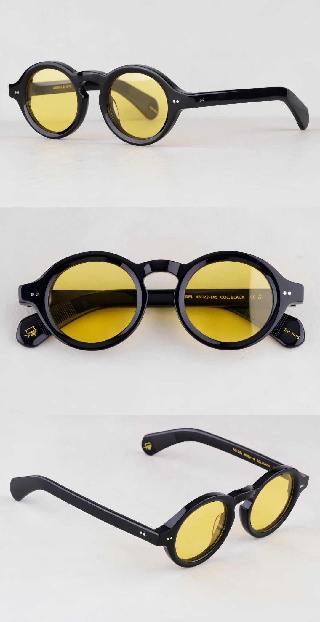 Mascot 1918 Solid thick  Round Style sunglasses